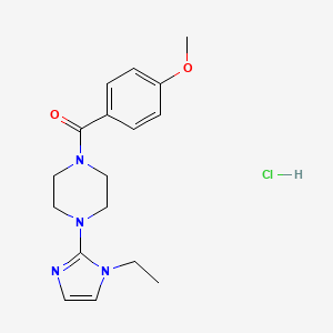 (4-(1-ethyl-1H-imidazol-2-yl)piperazin-1-yl)(4-methoxyphenyl)methanone hydrochloride