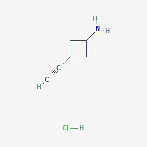molecular formula C6H10ClN B2662177 3-ethynylcyclobutan-1-amine;hydrochloride CAS No. 2219379-71-0
