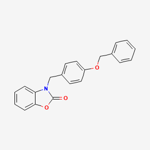 molecular formula C21H17NO3 B2662178 3-(4-(benzyloxy)benzyl)benzo[d]oxazol-2(3H)-one CAS No. 833430-32-3