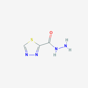 molecular formula C3H4N4OS B2662192 1,3,4-Thiadiazole-2-carbohydrazide CAS No. 1330755-61-7
