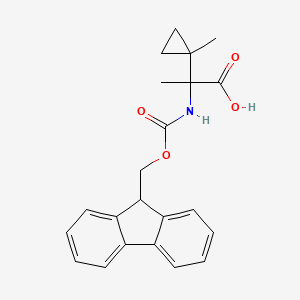 molecular formula C22H23NO4 B2662210 2-({[(9H-fluoren-9-yl)methoxy]carbonyl}amino)-2-(1-methylcyclopropyl)propanoic acid CAS No. 1702969-33-2