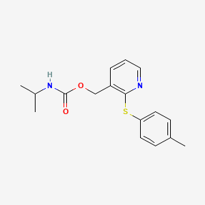 molecular formula C17H20N2O2S B2662213 {2-[(4-methylphenyl)sulfanyl]-3-pyridinyl}methyl N-isopropylcarbamate CAS No. 338413-56-2