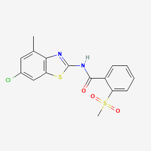 B2662216 N-(6-chloro-4-methylbenzo[d]thiazol-2-yl)-2-(methylsulfonyl)benzamide CAS No. 896270-52-3