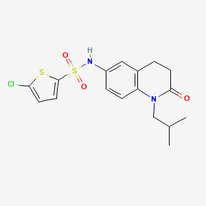 molecular formula C17H19ClN2O3S2 B2662217 5-氯-N-(1-异丁基-2-氧代-1,2,3,4-四氢喹啉-6-基)噻吩-2-磺酰胺 CAS No. 941955-55-1