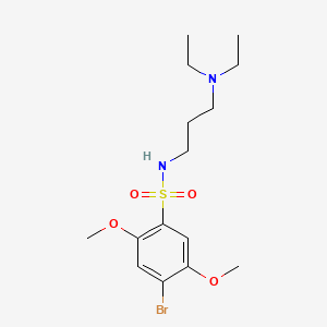 molecular formula C15H25BrN2O4S B2662235 4-bromo-N-[3-(diethylamino)propyl]-2,5-dimethoxybenzenesulfonamide CAS No. 2109229-54-9