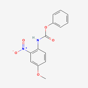 molecular formula C14H12N2O5 B2662249 苯基 N-(4-甲氧基-2-硝基苯基)甲酸酯 CAS No. 169604-46-0
