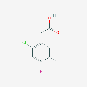 molecular formula C9H8ClFO2 B2662276 2-Chloro-4-fluoro-5-methylphenylacetic acid CAS No. 1000522-29-1