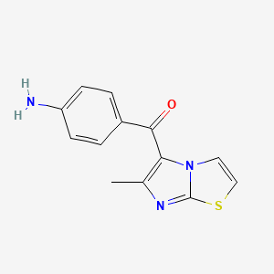 molecular formula C13H11N3OS B2662284 (4-Amino-phenyl)-(6-methyl-imidazo[2,1-b]thiazol-5-yl)-methanone CAS No. 380442-28-4