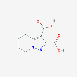 molecular formula C9H10N2O4 B2662293 4,5,6,7-Tetrahydropyrazolo[1,5-a]pyridine-2,3-dicarboxylic acid CAS No. 1538465-86-9