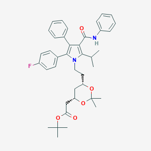 molecular formula C40H47FN2O5 B026623 (3S,5S)-阿托伐他汀丙酮酸三丁酯 CAS No. 472967-95-6