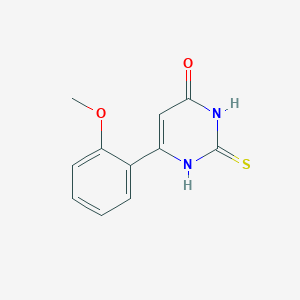 molecular formula C11H10N2O2S B2662307 6-(2-methoxyphenyl)-2-thioxo-2,3-dihydropyrimidin-4(1{H})-one CAS No. 886140-11-0
