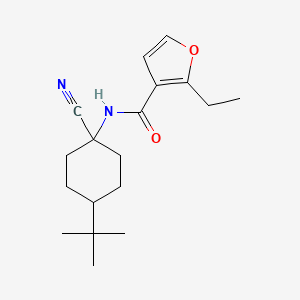 molecular formula C18H26N2O2 B2662327 N-(4-Tert-butyl-1-cyanocyclohexyl)-2-ethylfuran-3-carboxamide CAS No. 2196009-83-1