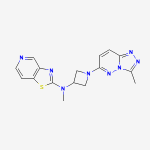 molecular formula C16H16N8S B2662375 N-methyl-1-{3-methyl-[1,2,4]triazolo[4,3-b]pyridazin-6-yl}-N-{[1,3]thiazolo[4,5-c]pyridin-2-yl}azetidin-3-amine CAS No. 2320176-95-0
