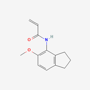 molecular formula C13H15NO2 B2662389 N-(5-Methoxy-2,3-dihydro-1H-inden-4-yl)prop-2-enamide CAS No. 2187469-41-4