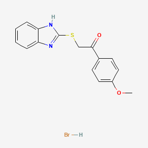 2-((1H-benzo[d]imidazol-2-yl)thio)-1-(4-methoxyphenyl)ethanone hydrobromide