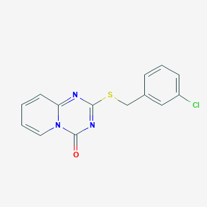 2-[(3-Chlorophenyl)methylsulfanyl]pyrido[1,2-a][1,3,5]triazin-4-one