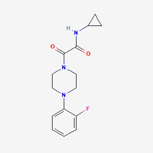 molecular formula C15H18FN3O2 B2662440 N-cyclopropyl-2-[4-(2-fluorophenyl)piperazin-1-yl]-2-oxoacetamide CAS No. 941999-37-7