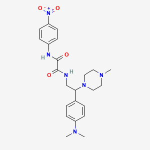 molecular formula C23H30N6O4 B2662447 N1-(2-(4-(dimethylamino)phenyl)-2-(4-methylpiperazin-1-yl)ethyl)-N2-(4-nitrophenyl)oxalamide CAS No. 900006-28-2