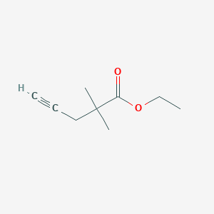 molecular formula C9H14O2 B2662448 Ethyl 2,2-dimethylpent-4-ynoate CAS No. 107540-02-3
