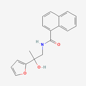 molecular formula C18H17NO3 B2662462 N-[2-(furan-2-yl)-2-hydroxypropyl]naphthalene-1-carboxamide CAS No. 1396846-12-0