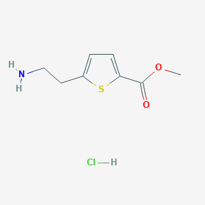 molecular formula C8H12ClNO2S B2662485 methyl5-(2-aminoethyl)thiophene-2-carboxylatehydrochloride CAS No. 2470438-74-3