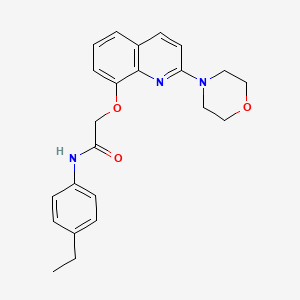molecular formula C23H25N3O3 B2662502 N-(4-ethylphenyl)-2-((2-morpholinoquinolin-8-yl)oxy)acetamide CAS No. 941909-44-0