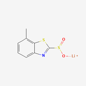 molecular formula C8H6LiNO2S2 B2662530 Lithium(1+) ion 7-methyl-1,3-benzothiazole-2-sulfinate CAS No. 2172242-68-9