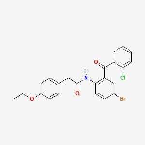 molecular formula C23H19BrClNO3 B2662635 N-[4-bromo-2-(2-chlorobenzoyl)phenyl]-2-(4-ethoxyphenyl)acetamide CAS No. 923484-22-4