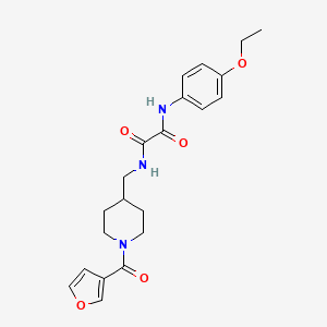 molecular formula C21H25N3O5 B2662646 N'-(4-ethoxyphenyl)-N-{[1-(furan-3-carbonyl)piperidin-4-yl]methyl}ethanediamide CAS No. 1396717-19-3