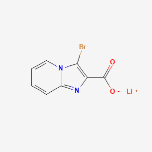 molecular formula C8H4BrLiN2O2 B2662657 Lithium(1+) ion 3-bromoimidazo[1,2-a]pyridine-2-carboxylate CAS No. 2193059-40-2