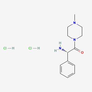 molecular formula C13H21Cl2N3O B2662660 (2S)-2-amino-1-(4-methylpiperazin-1-yl)-2-phenylethan-1-one dihydrochloride CAS No. 1217441-76-3