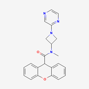 molecular formula C22H20N4O2 B2662667 N-methyl-N-[1-(pyrazin-2-yl)azetidin-3-yl]-9H-xanthene-9-carboxamide CAS No. 2380192-46-9