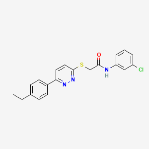 molecular formula C20H18ClN3OS B2662699 N-(3-chlorophenyl)-2-((6-(4-ethylphenyl)pyridazin-3-yl)thio)acetamide CAS No. 896045-54-8