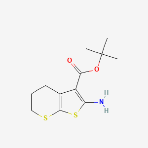 molecular formula C12H17NO2S2 B2662709 Tert-butyl 2-amino-5,6-dihydro-4H-thieno[2,3-b]thiopyran-3-carboxylate CAS No. 2248388-57-8