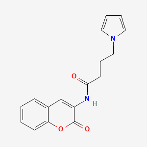 molecular formula C17H16N2O3 B2662743 N-(2-oxo-2H-chromen-3-yl)-4-(1H-pyrrol-1-yl)butanamide CAS No. 1251548-90-9