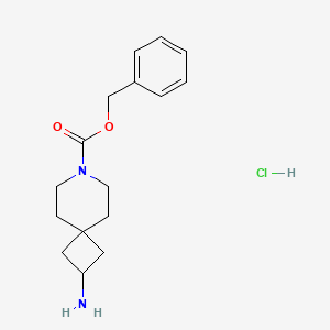 molecular formula C16H23ClN2O2 B2662750 Benzyl 2-amino-7-azaspiro[3.5]nonane-7-carboxylate hydrochloride CAS No. 1956370-64-1