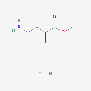 molecular formula C6H14ClNO2 B2662763 Methyl 4-amino-2-methylbutanoate hydrochloride CAS No. 204503-78-6