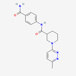 molecular formula C18H21N5O2 B2662765 N-(4-carbamoylphenyl)-1-(6-methylpyridazin-3-yl)piperidine-3-carboxamide CAS No. 2195940-50-0
