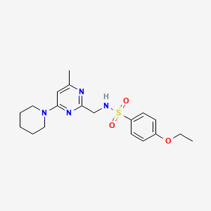 B2662781 4-ethoxy-N-((4-methyl-6-(piperidin-1-yl)pyrimidin-2-yl)methyl)benzenesulfonamide CAS No. 1797291-91-8