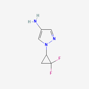 molecular formula C6H7F2N3 B2662782 1-(2,2-Difluorocyclopropyl)-1H-pyrazol-4-amine CAS No. 2172602-66-1