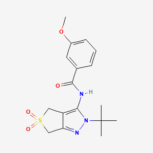 N-(2-tert-butyl-5,5-dioxo-4,6-dihydrothieno[3,4-c]pyrazol-3-yl)-3-methoxybenzamide