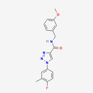 1-(4-fluoro-3-methylphenyl)-N-(3-methoxybenzyl)-1H-1,2,3-triazole-4-carboxamide
