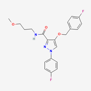 4-((4-fluorobenzyl)oxy)-1-(4-fluorophenyl)-N-(3-methoxypropyl)-1H-pyrazole-3-carboxamide