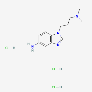 1-(3-(dimethylamino)propyl)-2-methyl-1H-benzo[d]imidazol-5-amine trihydrochloride