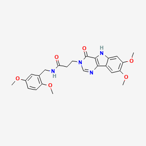 3-(7,8-dimethoxy-4-oxo-4,5-dihydro-3H-pyrimido[5,4-b]indol-3-yl)-N-(2,5-dimethoxybenzyl)propanamide