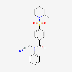 N-(cyanomethyl)-4-(2-methylpiperidin-1-yl)sulfonyl-N-phenylbenzamide