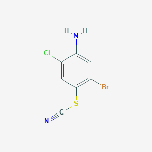 [(4-Amino-2-bromo-5-chlorophenyl)sulfanyl]formonitrile
