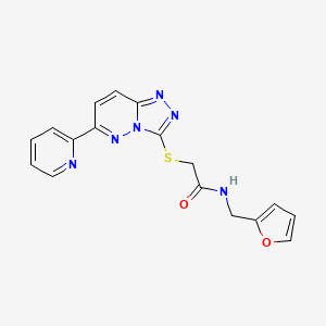 molecular formula C17H14N6O2S B2662826 N-[(furan-2-yl)methyl]-2-{[6-(pyridin-2-yl)-[1,2,4]triazolo[4,3-b]pyridazin-3-yl]sulfanyl}acetamide CAS No. 905669-51-4