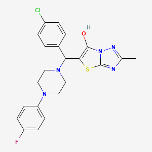 5-((4-Chlorophenyl)(4-(4-fluorophenyl)piperazin-1-yl)methyl)-2-methylthiazolo[3,2-b][1,2,4]triazol-6-ol