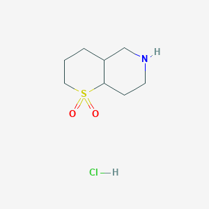 3,4,4a,5,6,7,8,8a-Octahydro-2H-thiopyrano[3,2-c]pyridine 1,1-dioxide;hydrochloride